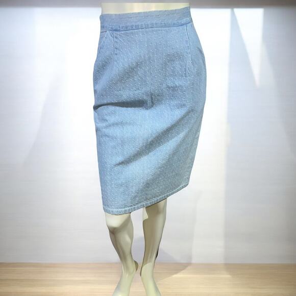 Vintage 1990s Kayo of California Fitted Denim Skirt – High-Waisted, Size Small - Picture 12 of 12
